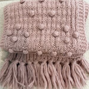 J. Crew Soft Pink Knit Scarf
